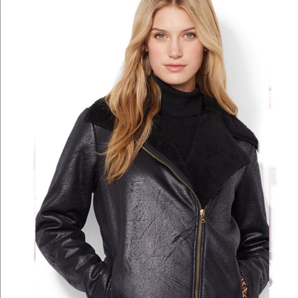 Ralph Lauren Jackets & Blazers - ⚡️Ralph Lauren Faux Shearling Moto Zip Jac…